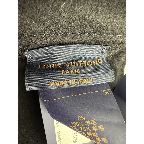 Louis Vuitton Carry On Cap Black Grey Wool Monogram M7210M Size M main image 9